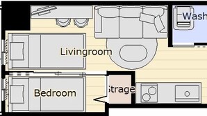 Apartment (104) | Floor plan - Alphabed Okayama Sennitimae104 (Okayama)