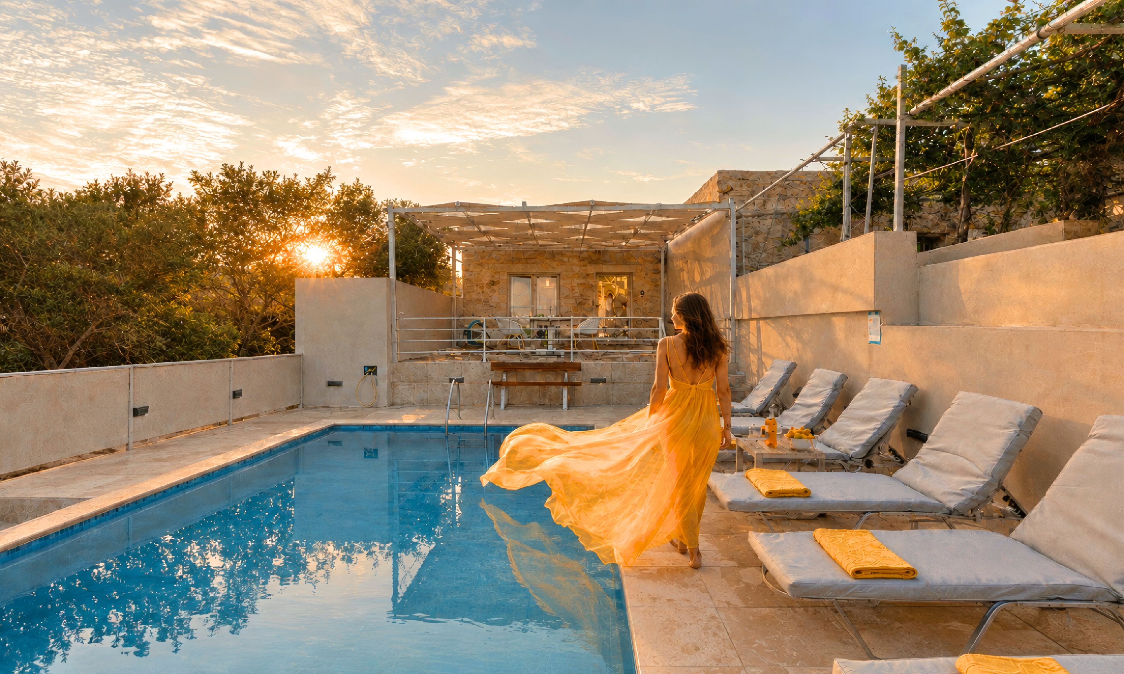 Outdoor pool, a heated pool