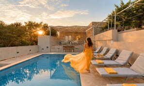 Outdoor pool, a heated pool - Cretan Breeze Villa | Heated Pool (Georgioupoli)