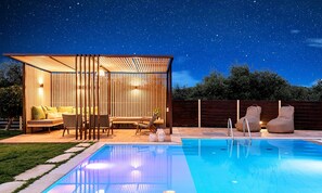 Outdoor pool, a heated pool