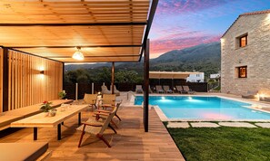 Outdoor pool, a heated pool