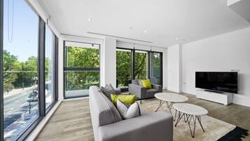 Premium Apartment, 2 Bedrooms | Living area | 41-inch Smart TV with satellite channels, TV