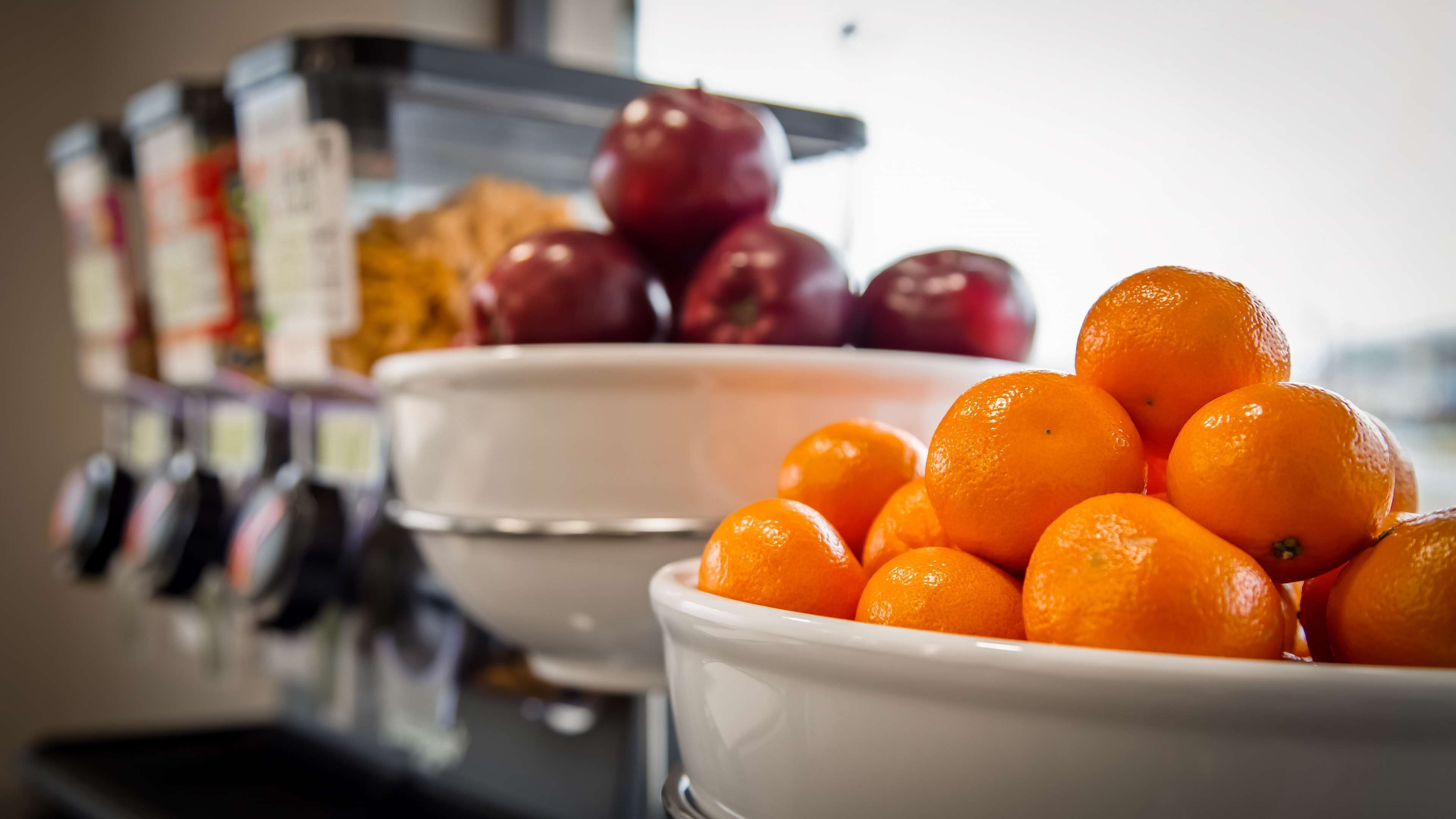 free daily self-service breakfast