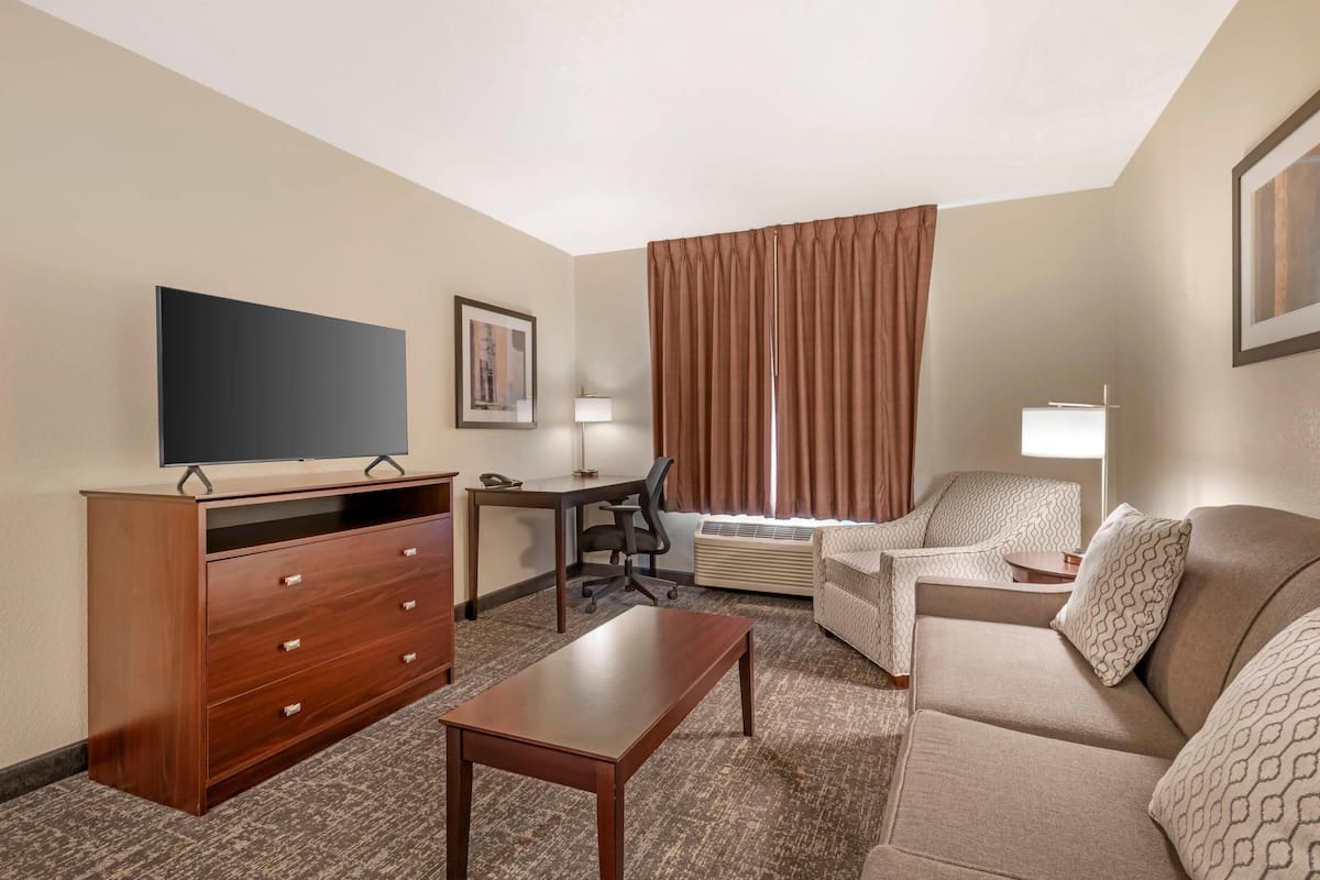 Down duvets, pillow-top beds, in-room safe, blackout curtains
