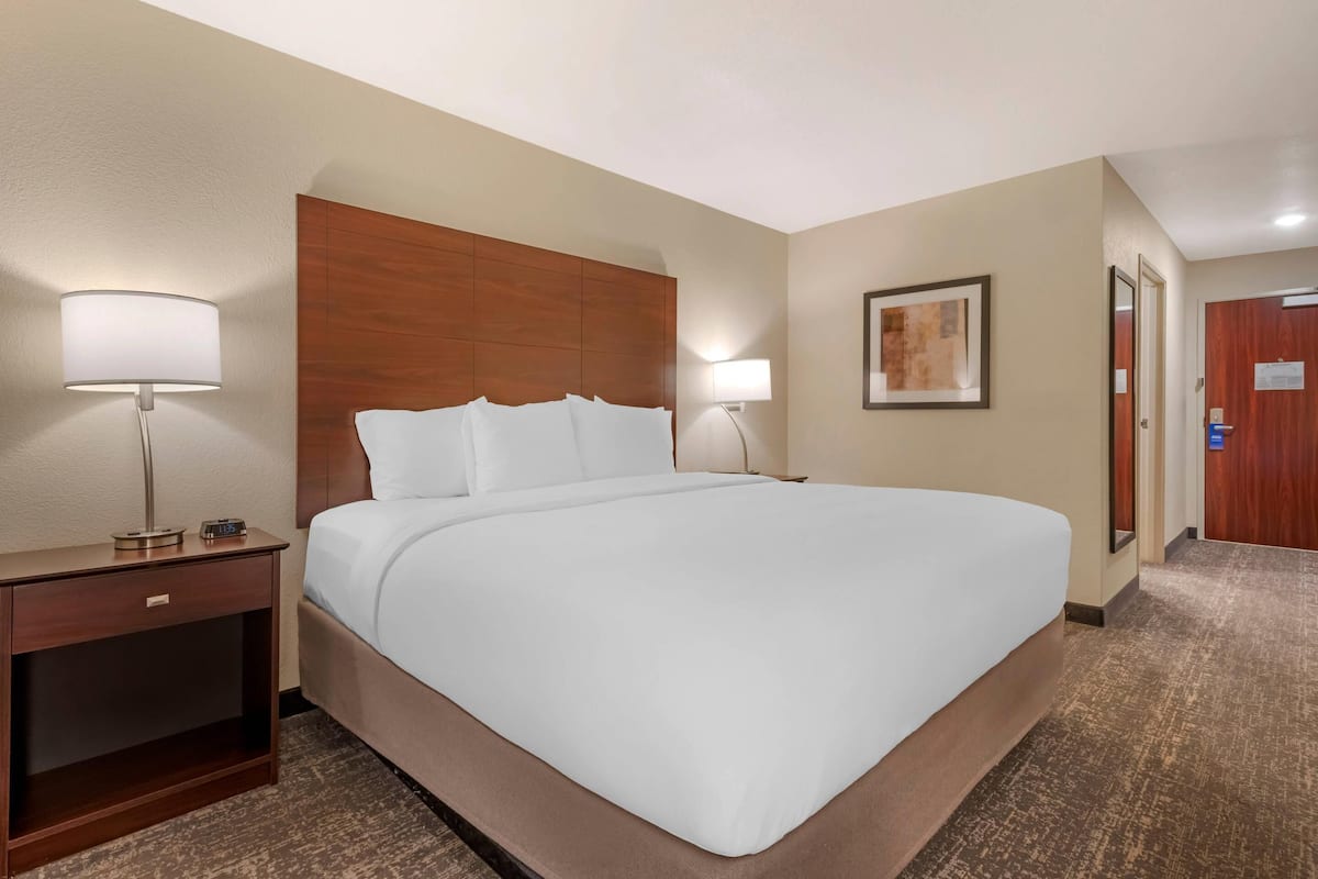 Down duvets, pillow-top beds, in-room safe, blackout curtains