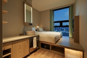 Down comforters, in-room safe, laptop workspace, blackout drapes