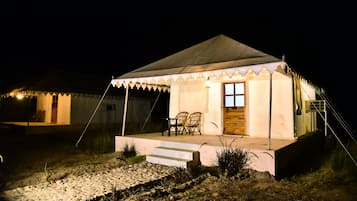 Luxury AC Tent | Premium bedding, Select Comfort beds, minibar, individually decorated