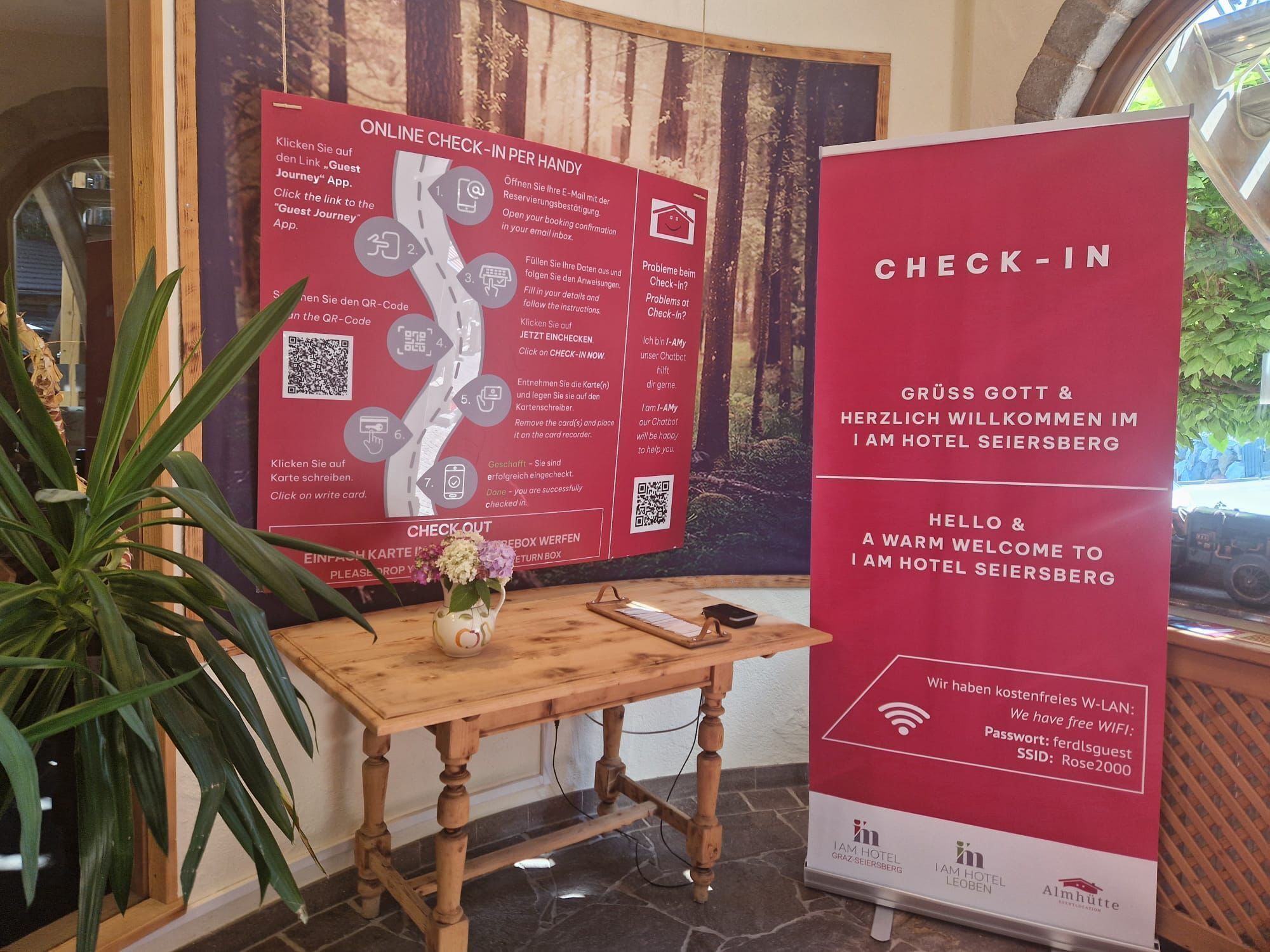 check-in/check-out kiosk