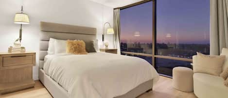 1 bedroom, desk, iron/ironing board, travel cot