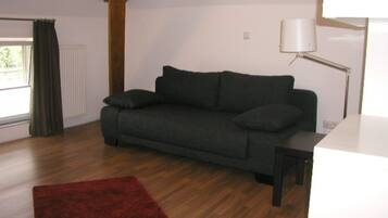 Apartment | Wohnbereich | 39-Zoll-LCD-Fernseher mit Satellitenempfang, Fernseher