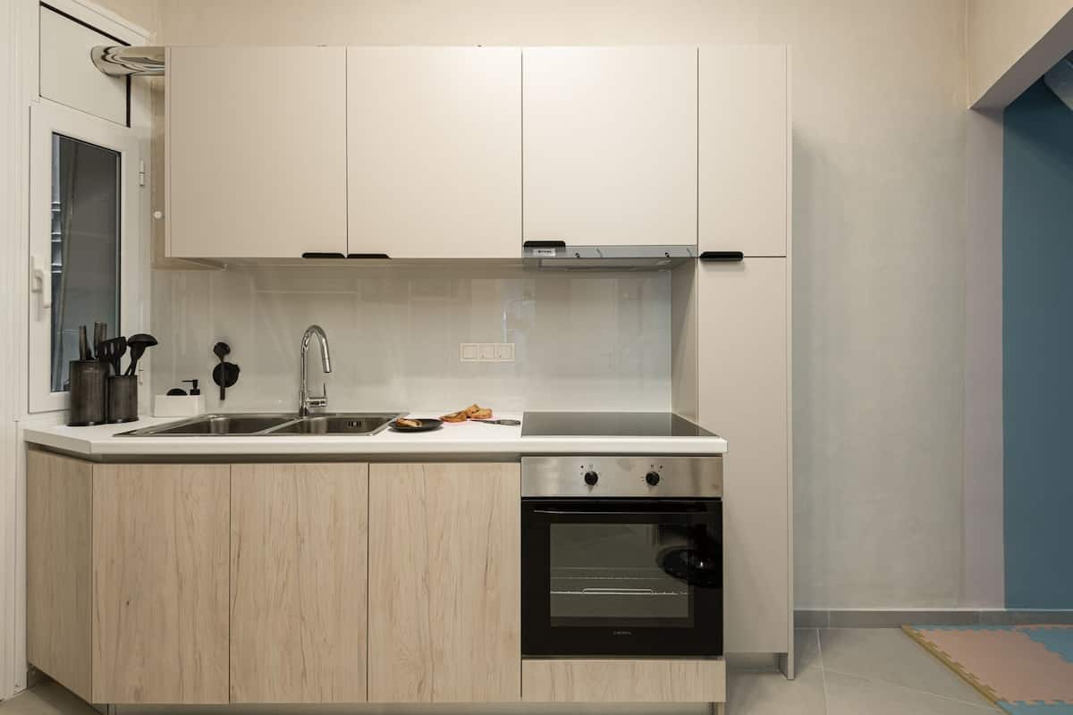 deluxe family apartment with two bedrooms & private kids' playground | private kitchen | coffee/tea maker, electric kettle, eco-friendly cleaning products