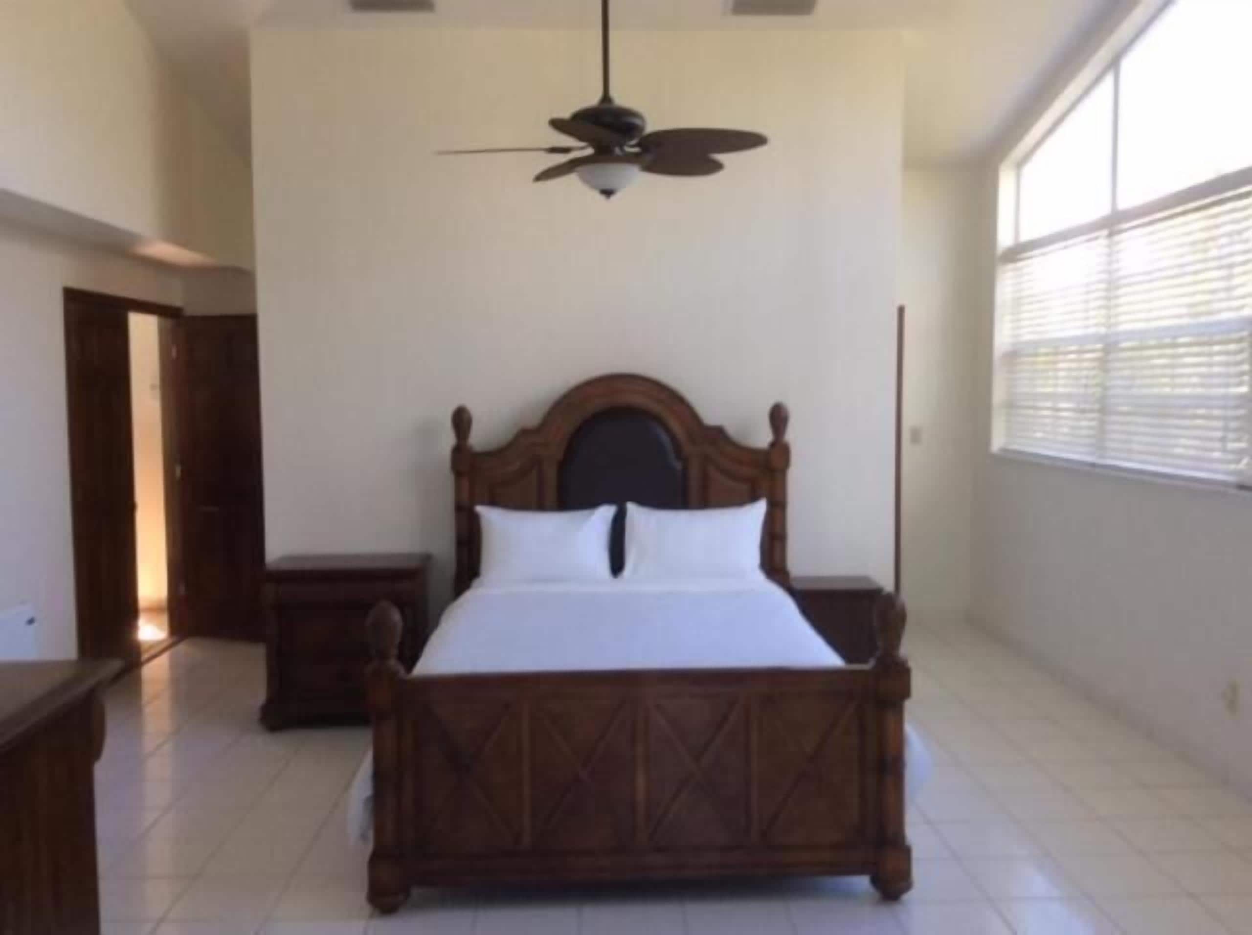 1 bedroom, desk, laptop workspace, blackout curtains