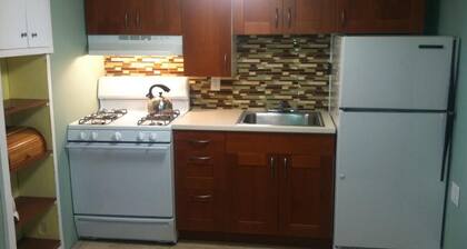 Large home two floors with upper deck area.