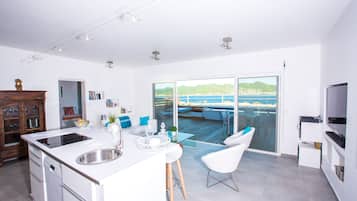 Villa, 2 Bedrooms | Private kitchen | Full-sized fridge, microwave, oven, stovetop