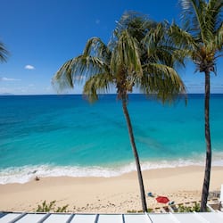 On the beach, white sand