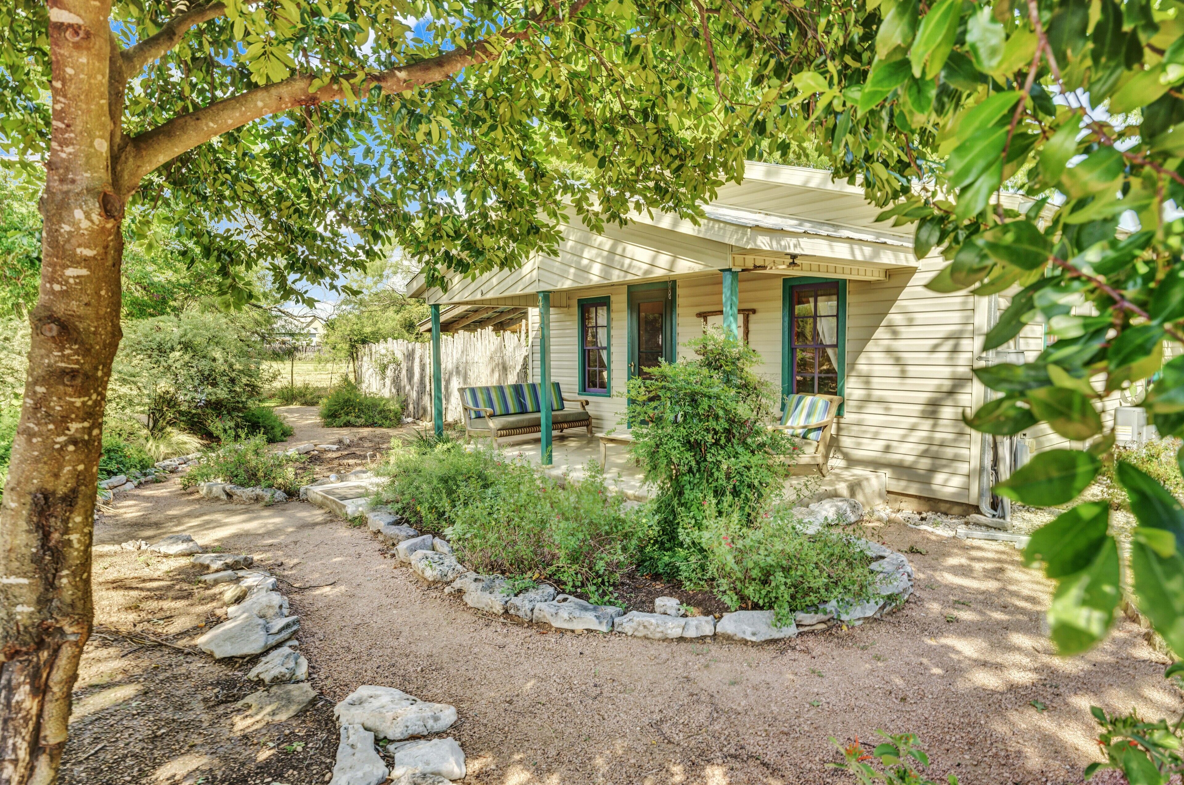 Nandina Suite A is a charming cottage with a private courtyard and hot tub.