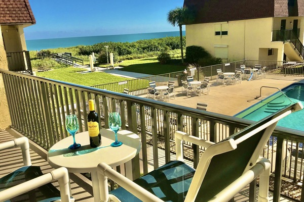 View from private balcony with southern exposure