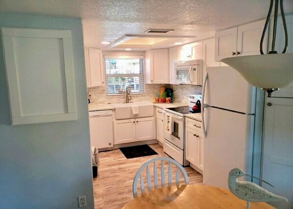 Fridge, microwave, oven, stovetop - Ocean View with large heated pool!  (Cocoa Beach)