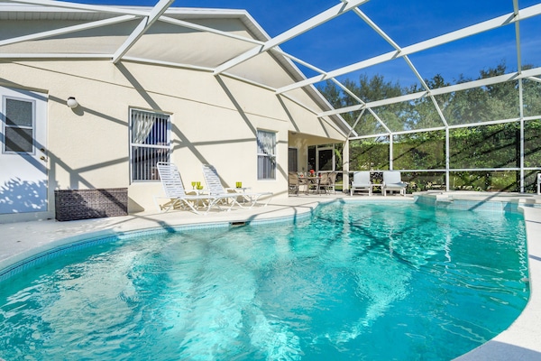 Piscine extérieure, piscine chauffée