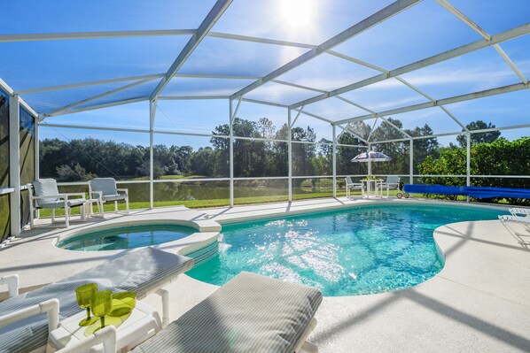 Outdoor pool, a heated pool