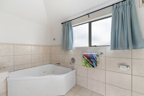 Bathtub, hair dryer