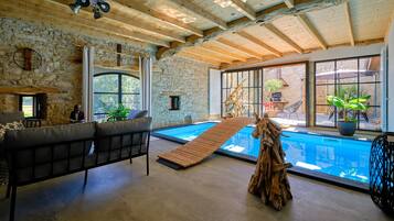 Indoor pool, a heated pool