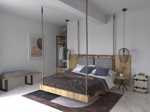 Deluxe Suite, Sea View | Premium bedding, soundproofing, free WiFi, bed sheets