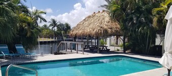 Waterfront Intracoastal Family-Home, pool, dock, and walk to the beach & Center