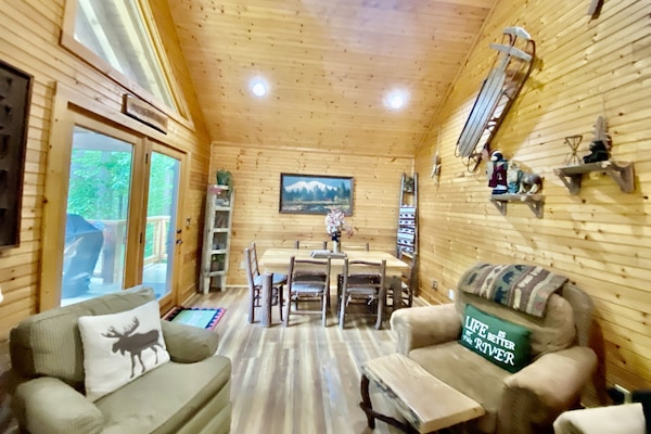 Smart TV, fireplace, video games, books