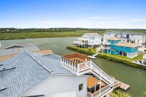 Exterior - Latitude Adjustment at Ocean Isle Beach, Canal front with dock, new decks (Ocean Isle Beach)
