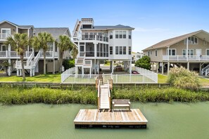 Exterior - Latitude Adjustment at Ocean Isle Beach, Canal front with dock, new decks (Ocean Isle Beach)