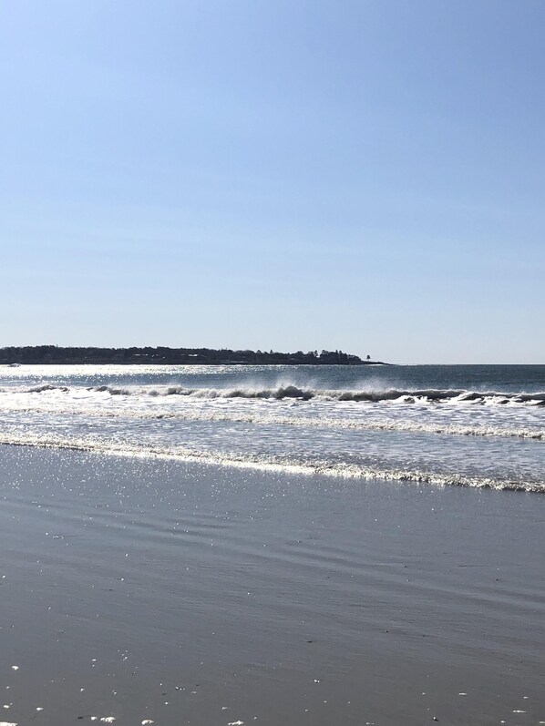 Beach nearby, sun loungers