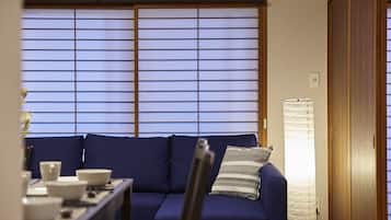 33-inch flat-screen TV with cable channels, TV