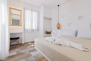 Maison Deluxe, 2 chambres, piscine privée, vue sur la mer (Black Villa) | 2 chambres, literie de qualité, lit avec matelas Tempur-Pedic
