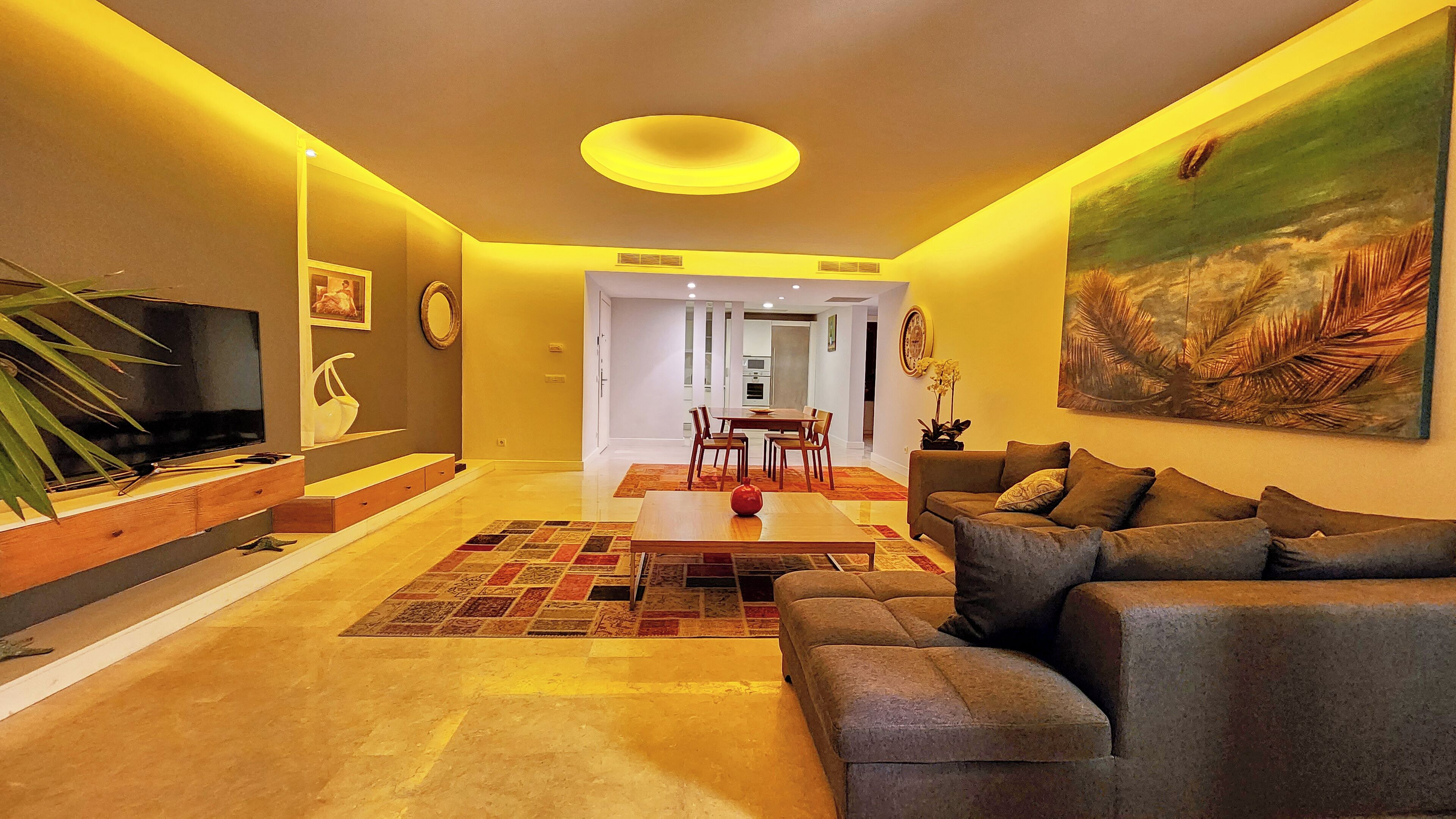 Residence, 4 Yatak Odasi, Deniz Manzarali | Aire de séjour | Téléviseur ACL