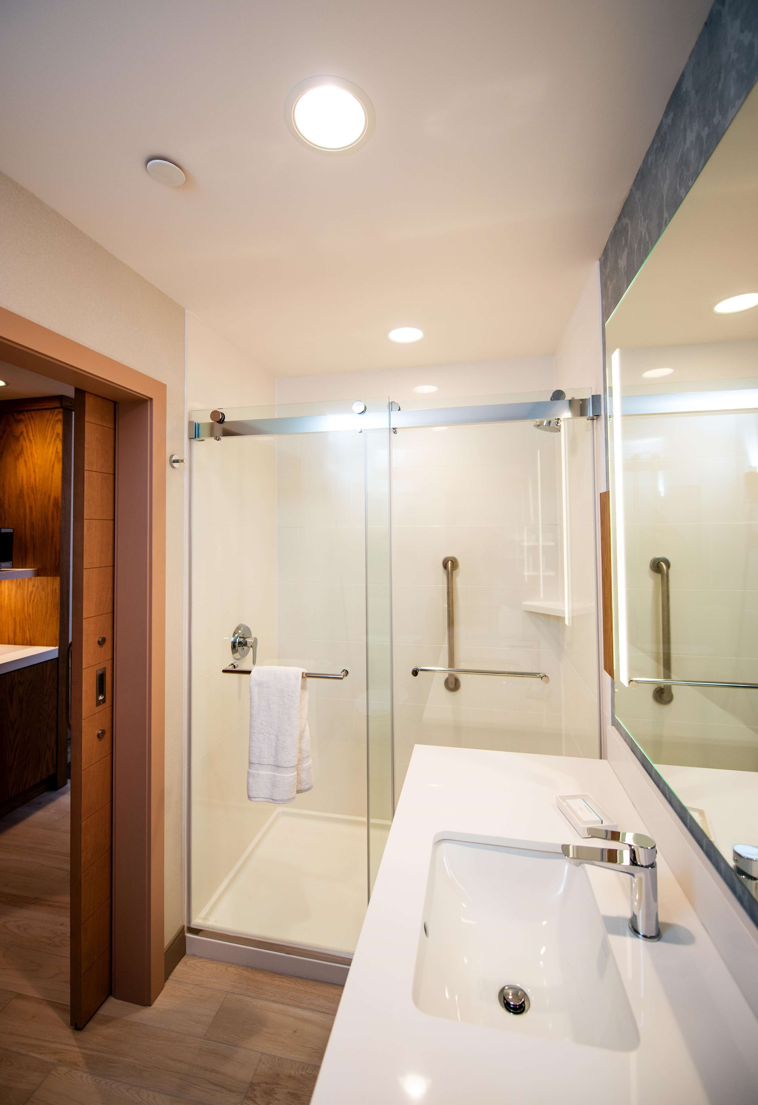 room, 1 king bed | bathroom shower