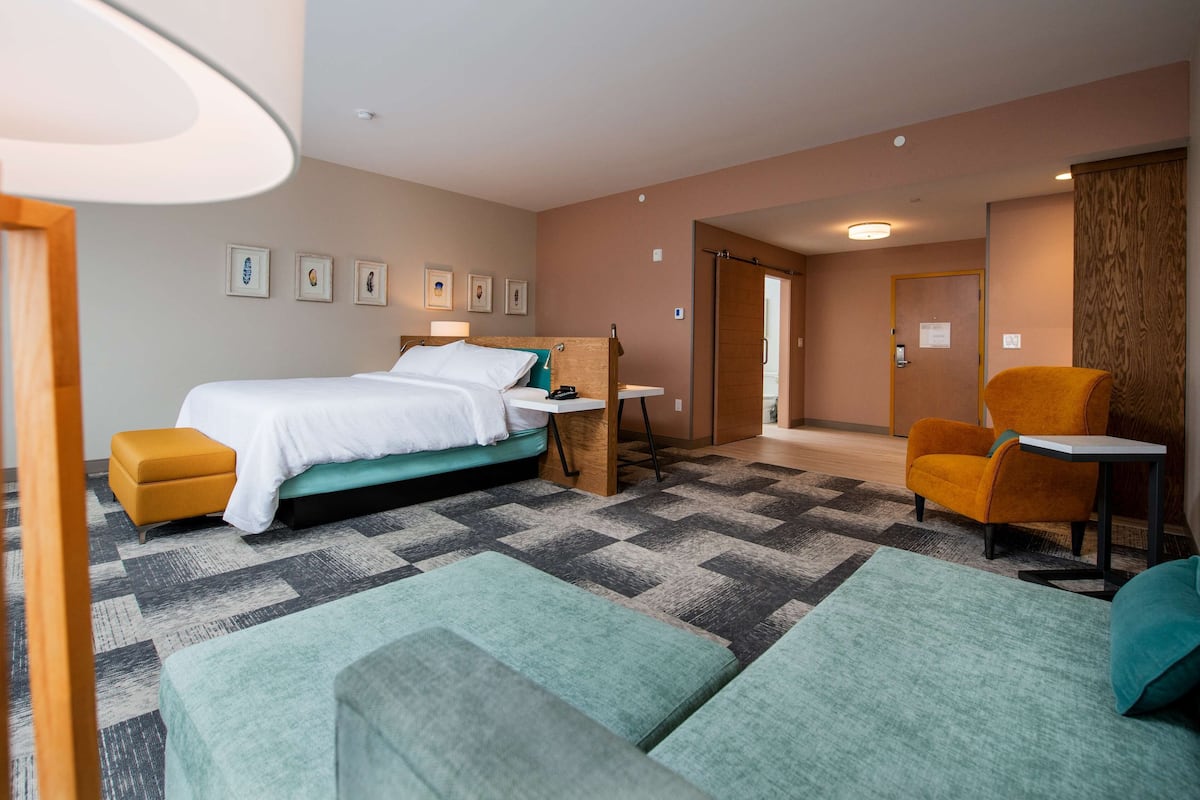 junior suite, 1 king bed | living area