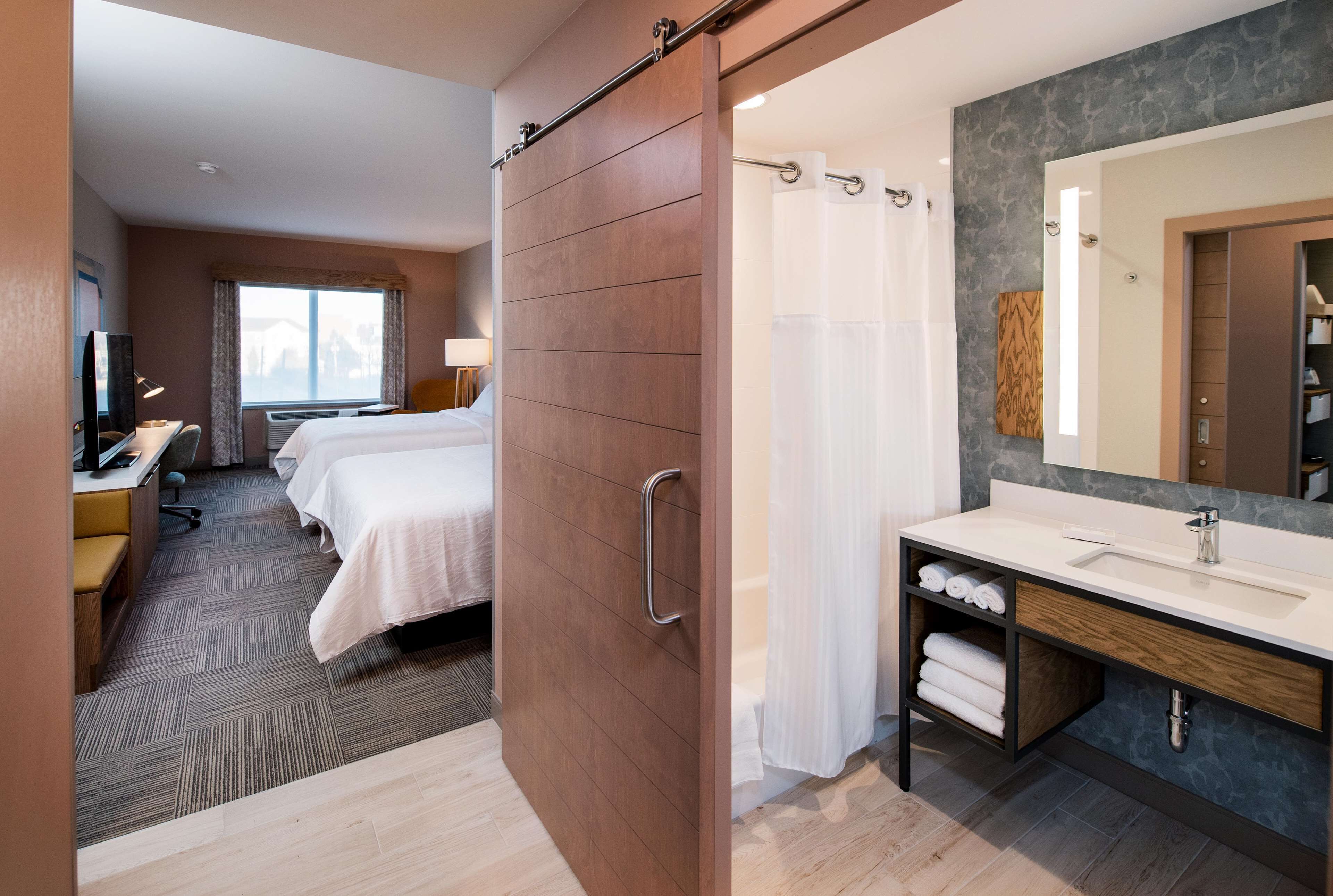 room, 2 queen beds | bathroom | towels