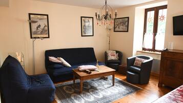 Televisie, een dvd-speler, boeken en een muziekbibliotheek