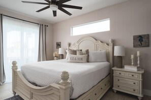 4 bedrooms, iron/ironing board, WiFi, bed sheets