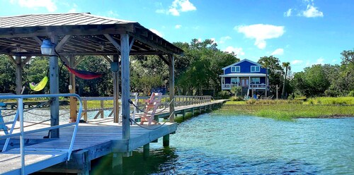 Goat Island home on the Intracoastal Waterway w/Dock. BOAT ACCESS ONLY! 