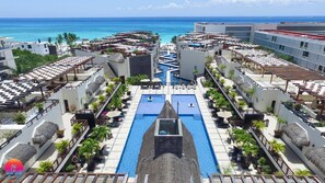 Piscine extérieure, piscine chauffée