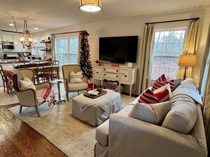 TV, DVD player, stereo