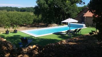 Piscine extérieure, piscine chauffée