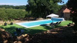 Piscine extérieure, piscine chauffée