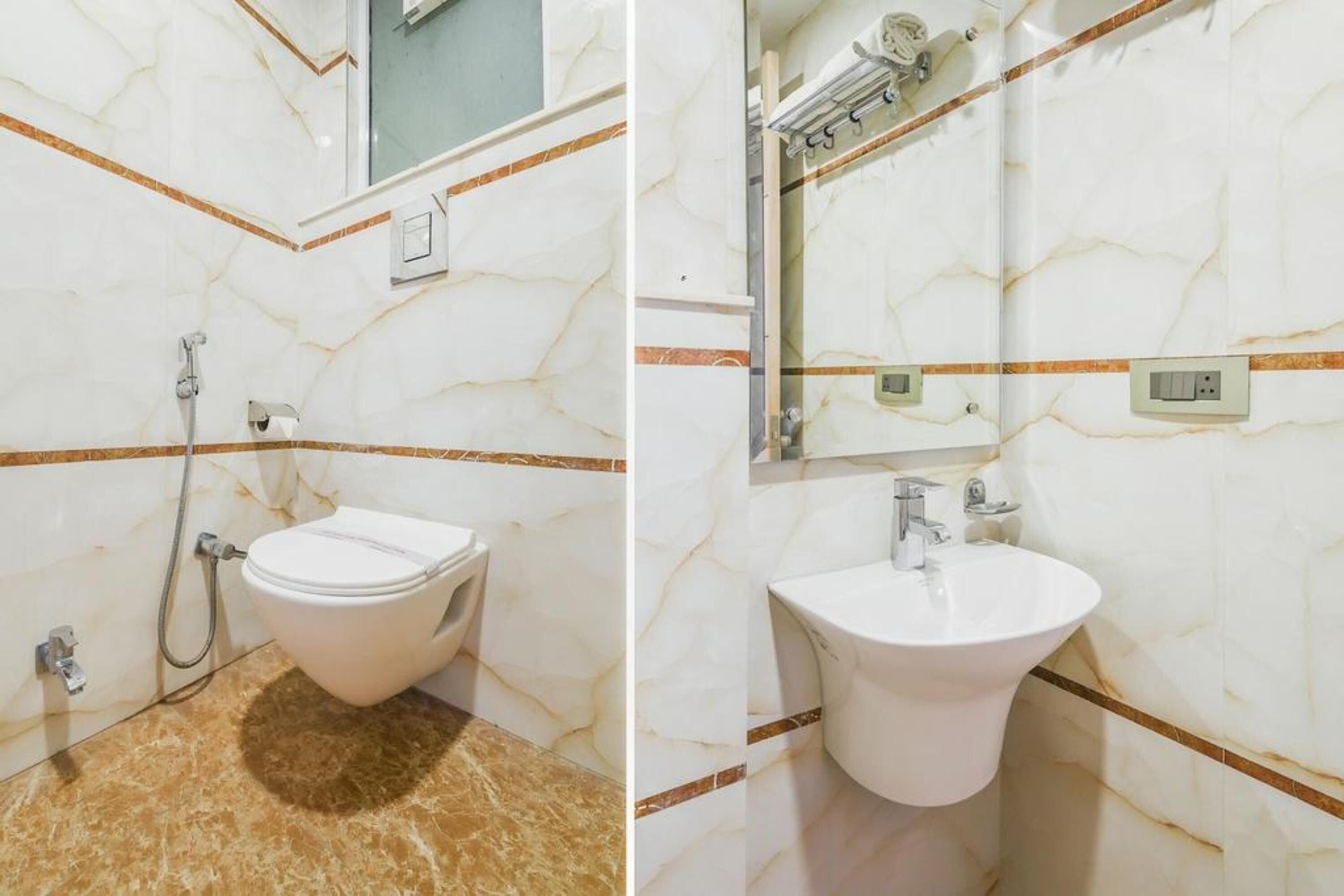 shower, rainfall showerhead, free toiletries, towels