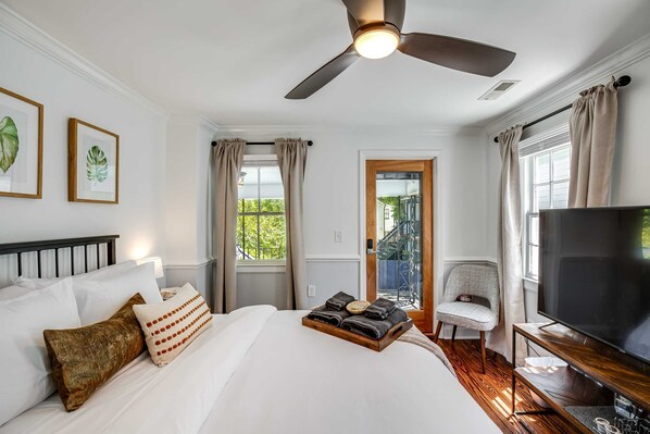 1 habitación, tabla de planchar con plancha, wifi y ropa de cama 