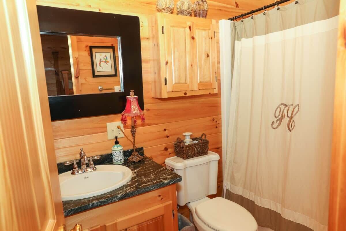 Hair dryer, towels, shampoo