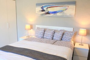 2 bedrooms, iron/ironing board, travel crib, WiFi