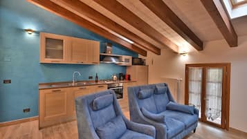 TV connectée, cheminée, livres